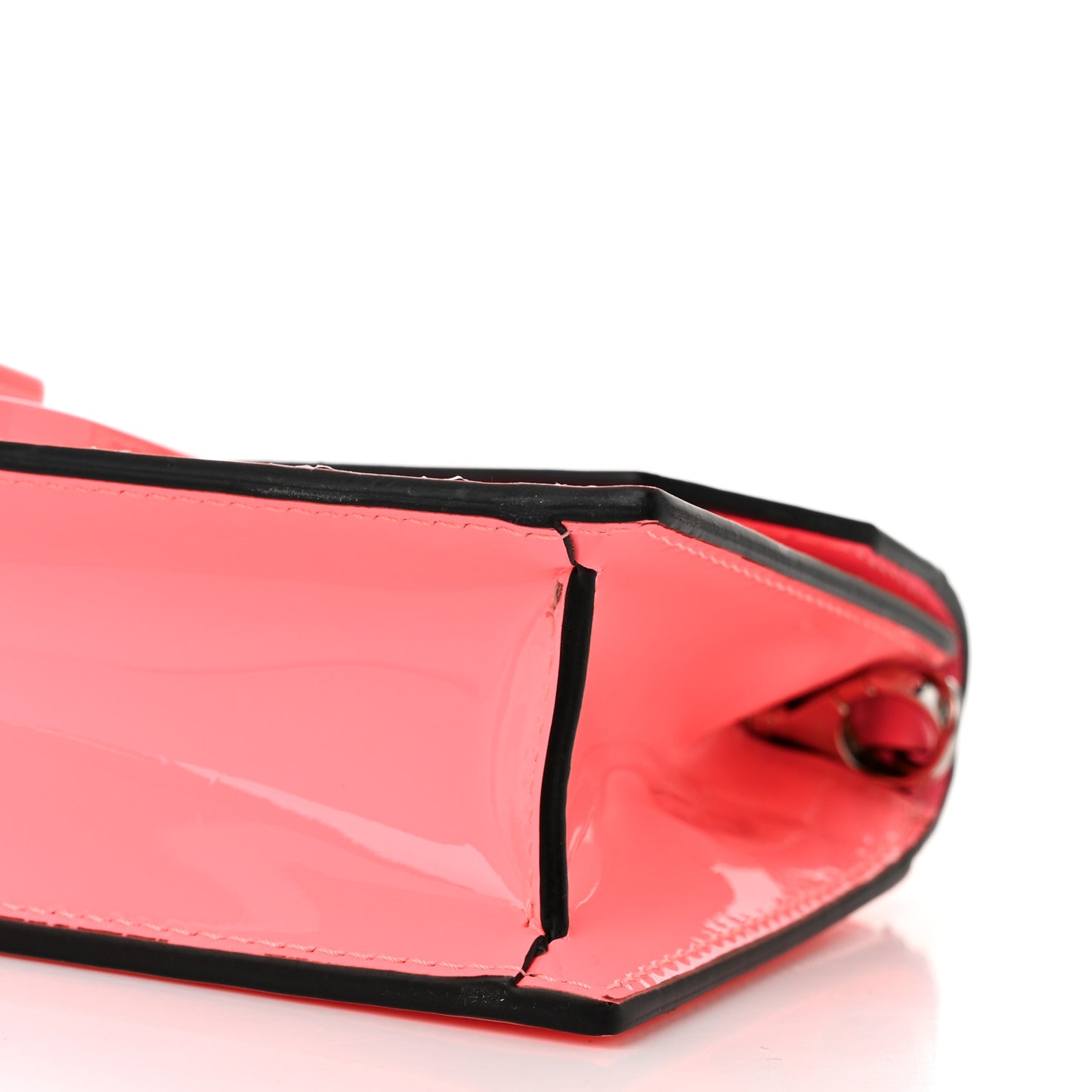 Patent Calfskin Small Elisa Baguette Bubble Gum