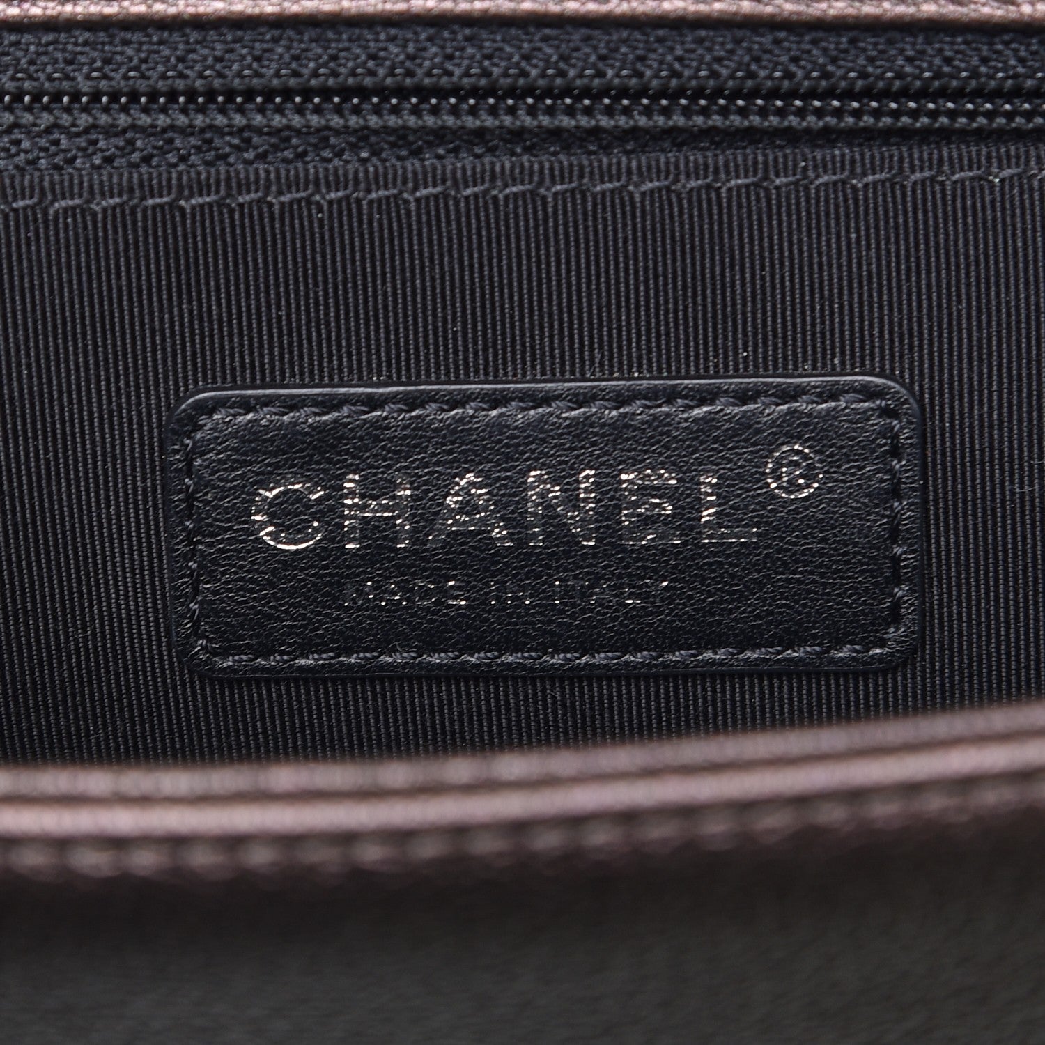 Chanel Iridescent Goatskin Quilted New Medium Boy Flap Dark Gold 7 of 9