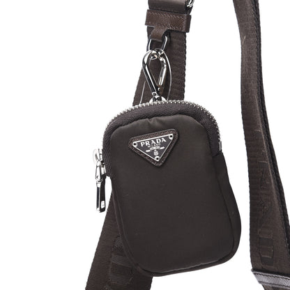 Prada Tessuto Nylon Saffiano Re-Edition 2005 Shoulder Bag Cacao 9 of 11
