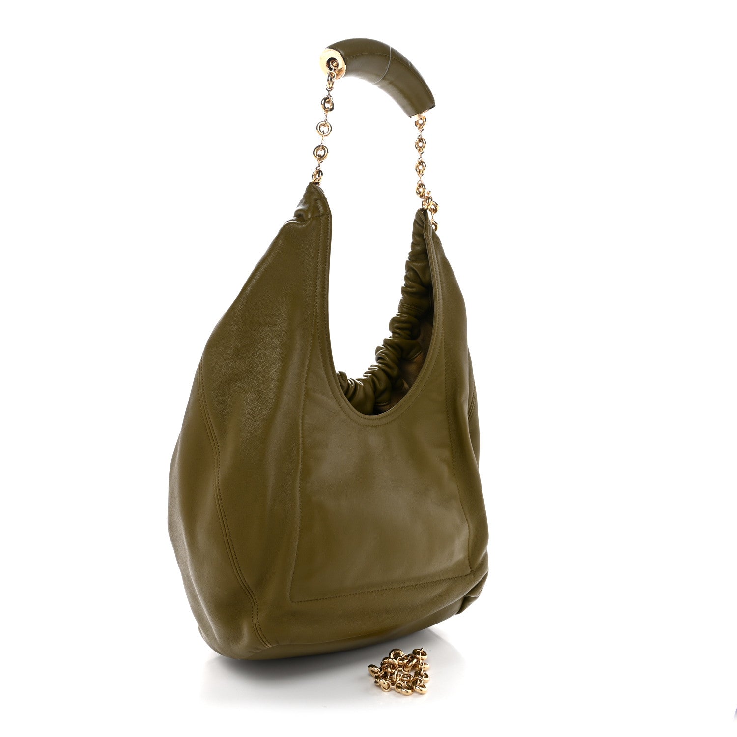 Loewe Mellow Nappa Small Squeeze Bag Olive 3 of 14