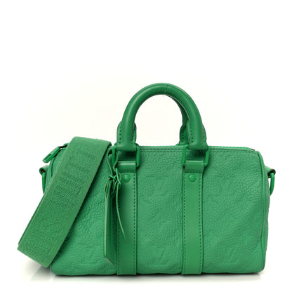 Louis Vuitton Monogram Taurillon Keepall Bandouliere 25 Minty Green 1 of 10