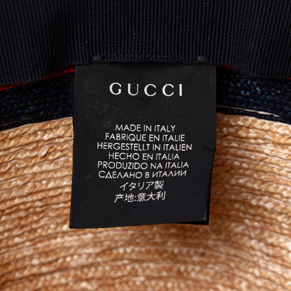 Gucci Abaca Straw Web Fedora Hat L 6 of 6