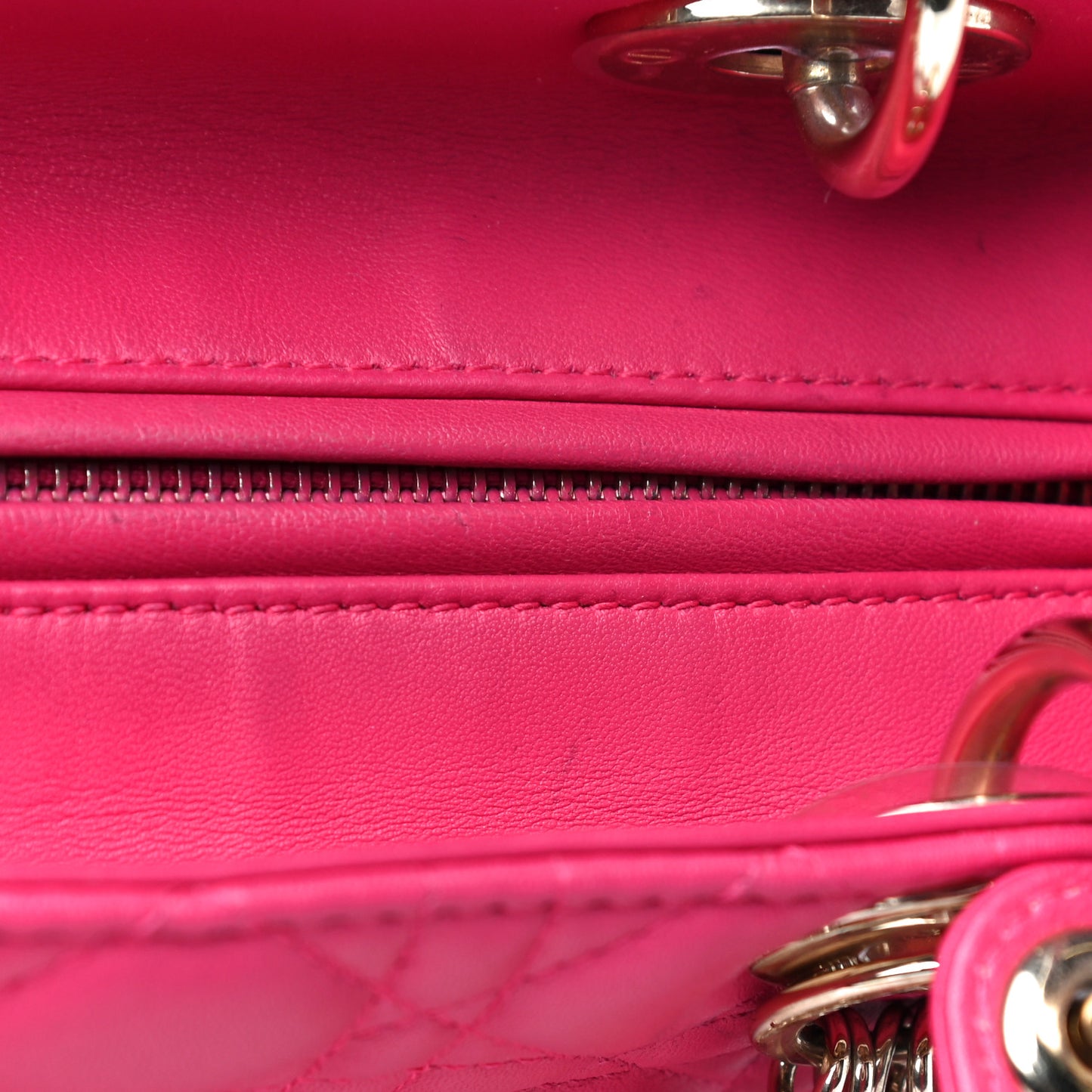 Lambskin Cannage Medium Lady Dior Pink