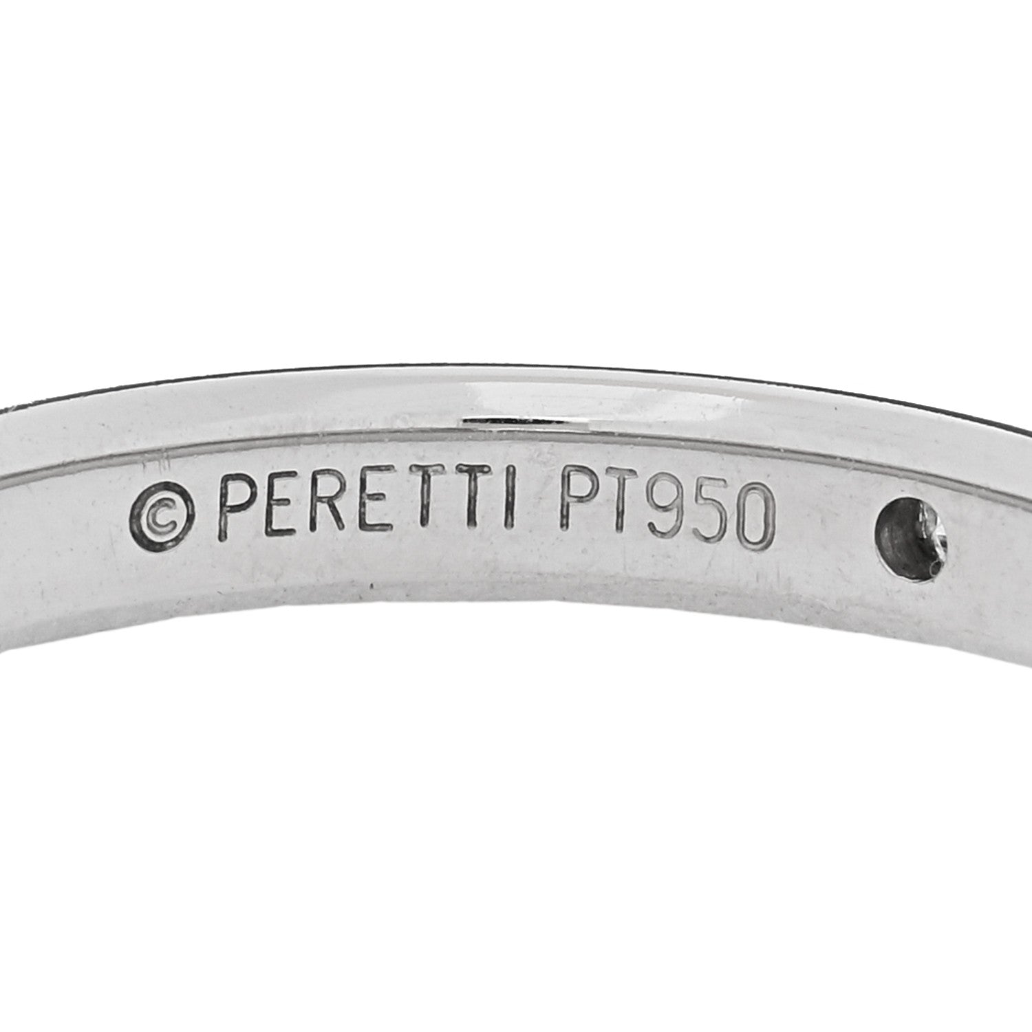 Tiffany Platinum Diamond Elsa Peretti Band Ring 49 5 4 of 5