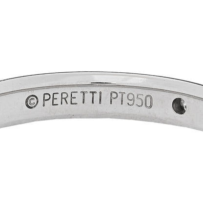Tiffany Platinum Diamond Elsa Peretti Band Ring 49 5 4 of 5