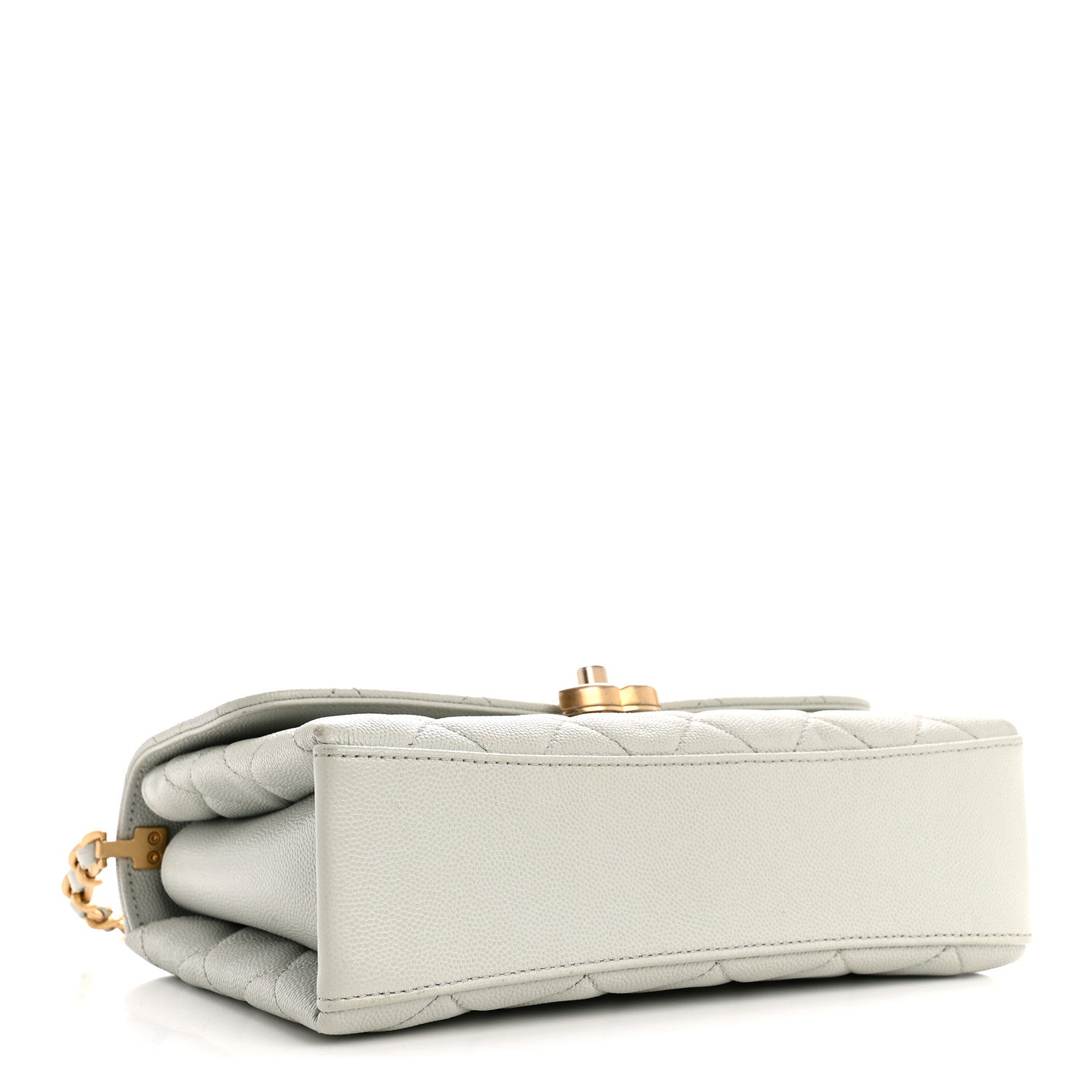 Chanel Caviar Quilted Medium Carry Me Top Handle Flap Light Blue 4 of 13