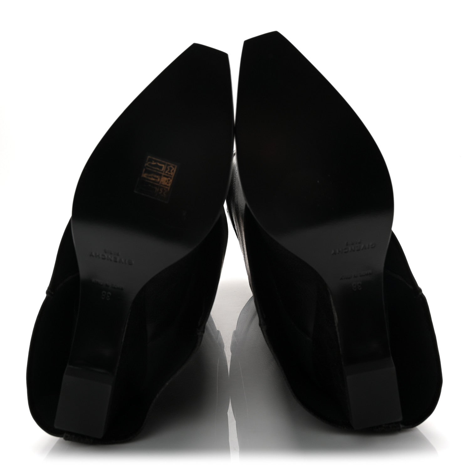 Givenchy Calfskin Cowboy Shark Lock High Boots 38 Black 5 of 7