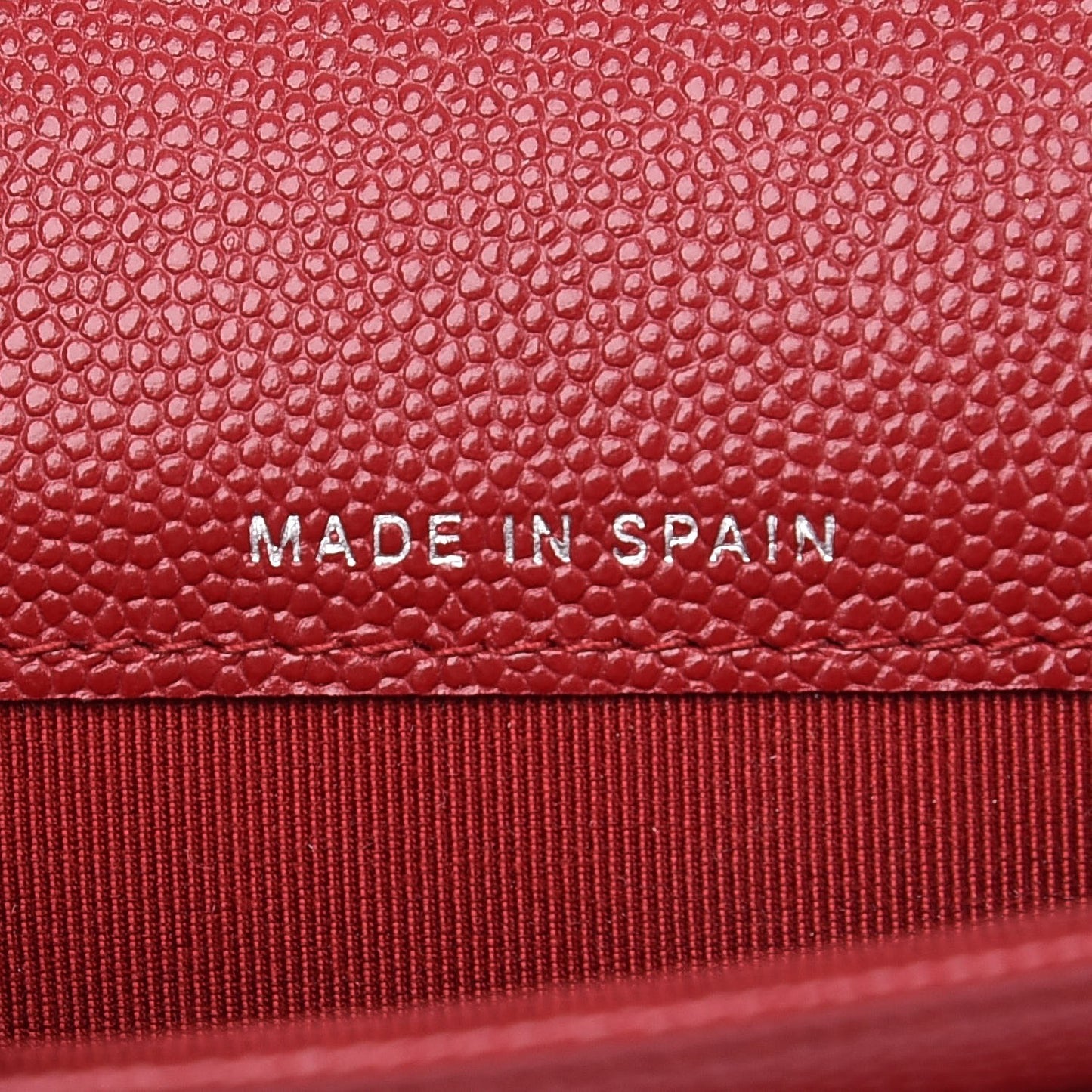 Caviar Quilted Flap Card Holder Red