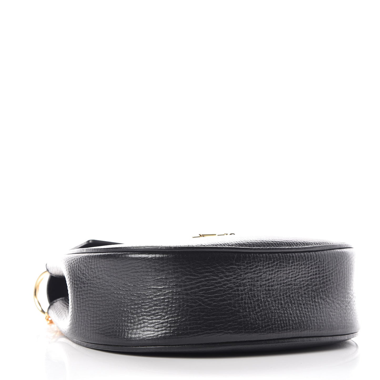 Grained Calfskin Lambskin Mini Bi-Color Drew Shoulder Bag Black Powder Beige