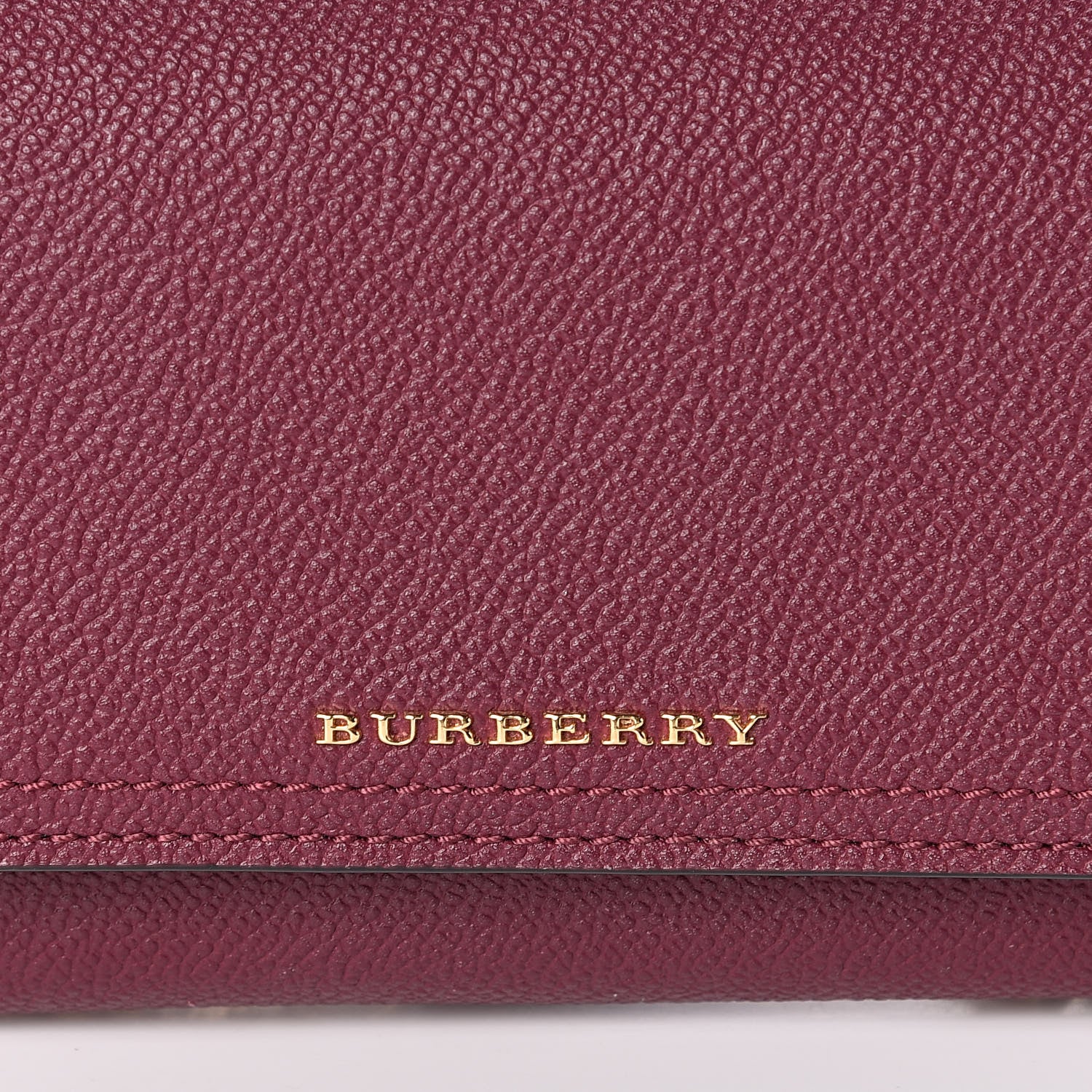 Burberry Grainy Calfskin Henley Wallet On Chain Burgundy 9 of 9