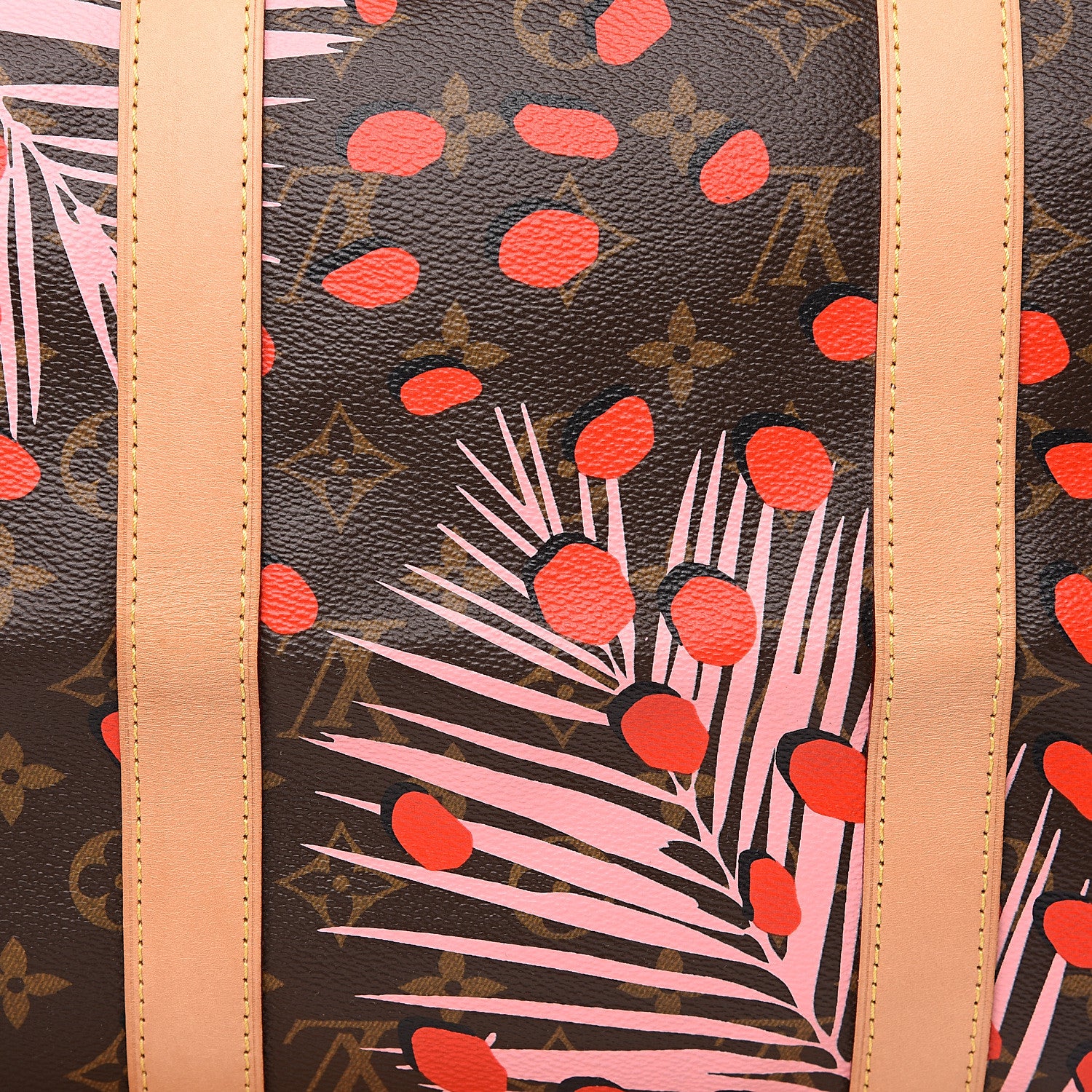 Louis Vuitton Monogram Jungle Dots Keepall Bandouliere 50 Sugar Pink Poppy 9 of 9