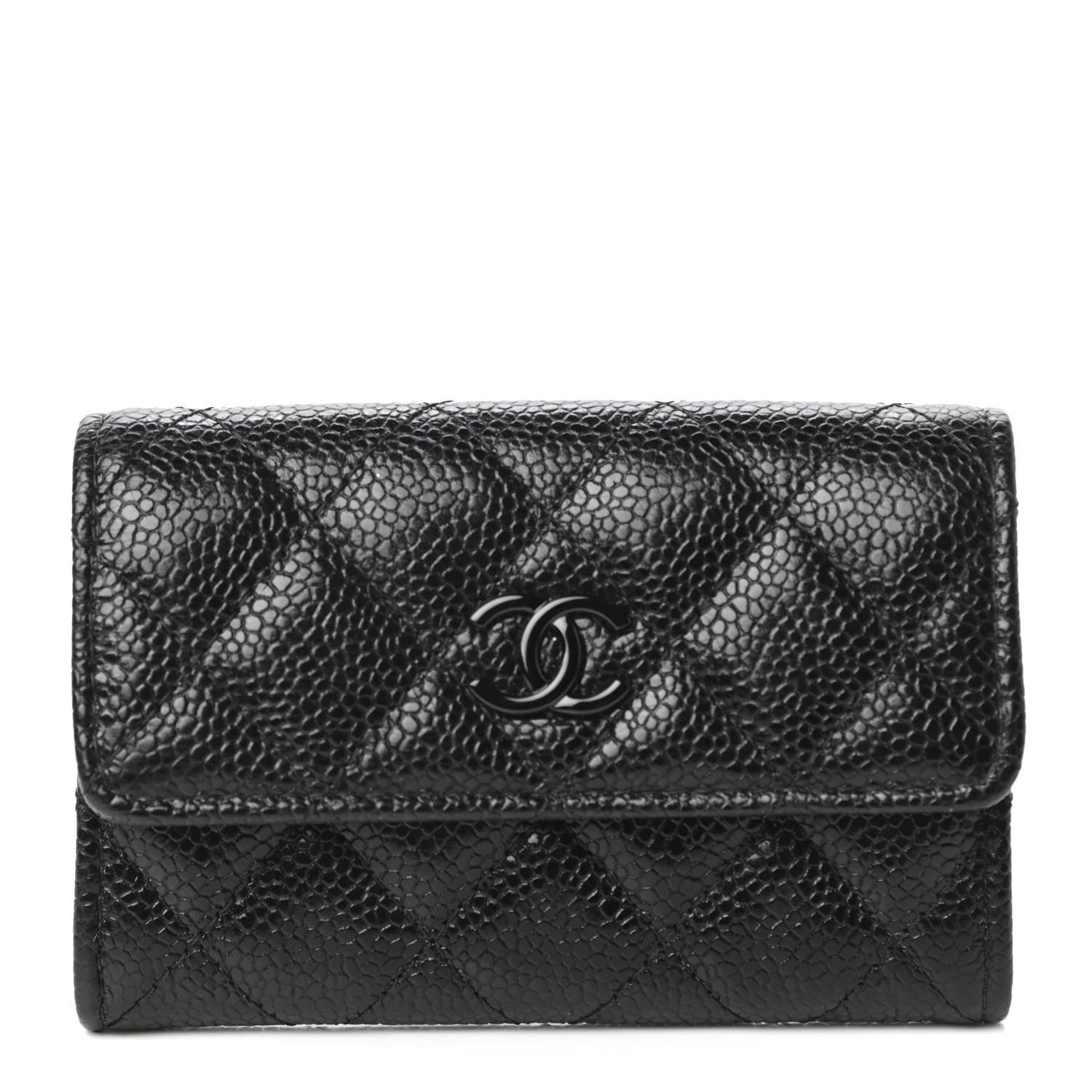 Chanel Caviar Quilted Incognito Flap Card Holder Black 1 of 12