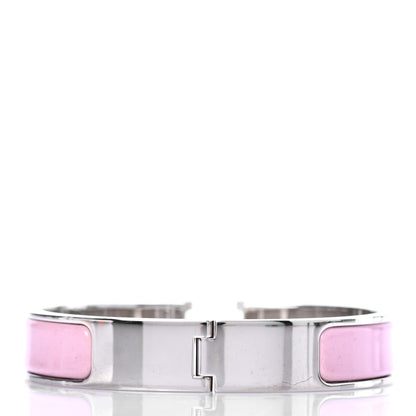 Hermes Enamel Narrow Clic Clac H Bracelet PM Rose Dragee 3 of 4