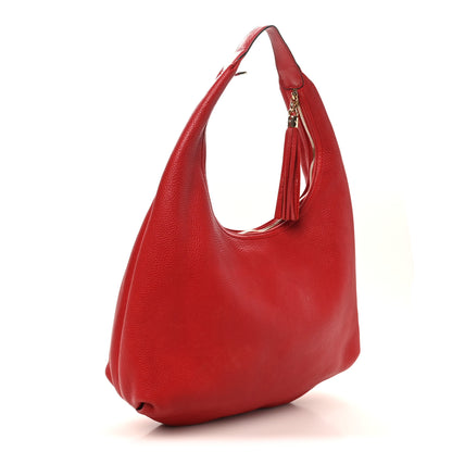 Gucci Pebbled Calfskin Soho Hobo Red 3 of 11
