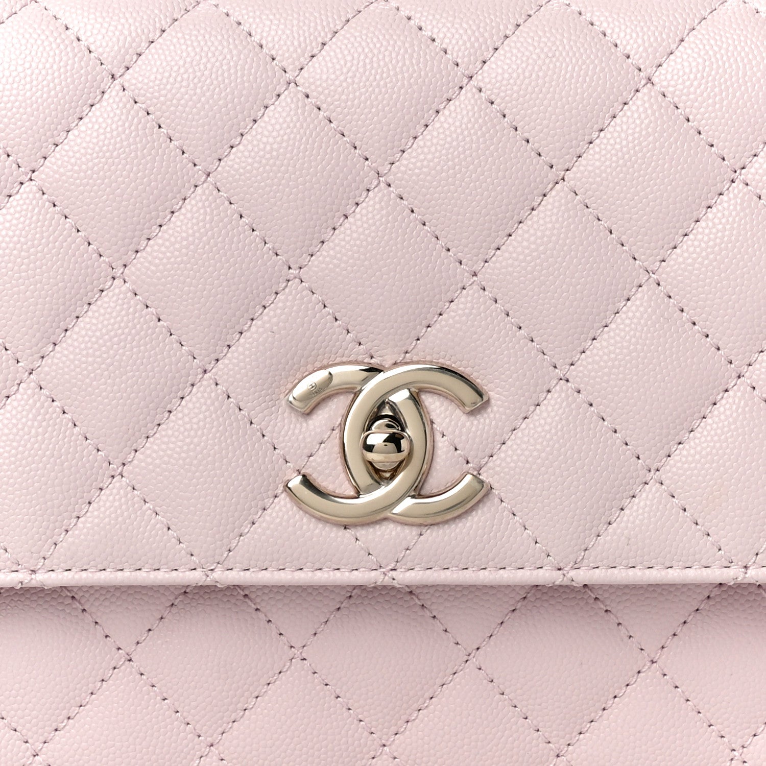 Chanel Caviar Quilted Small Coco Handle Flap Light Pink 8 of 10