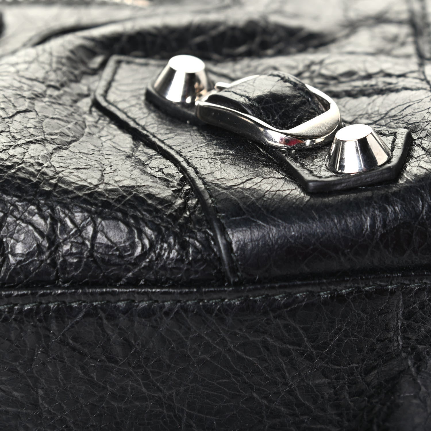 Balenciaga Agneau Classic Silver Hardware Mini City Black 6 of 7