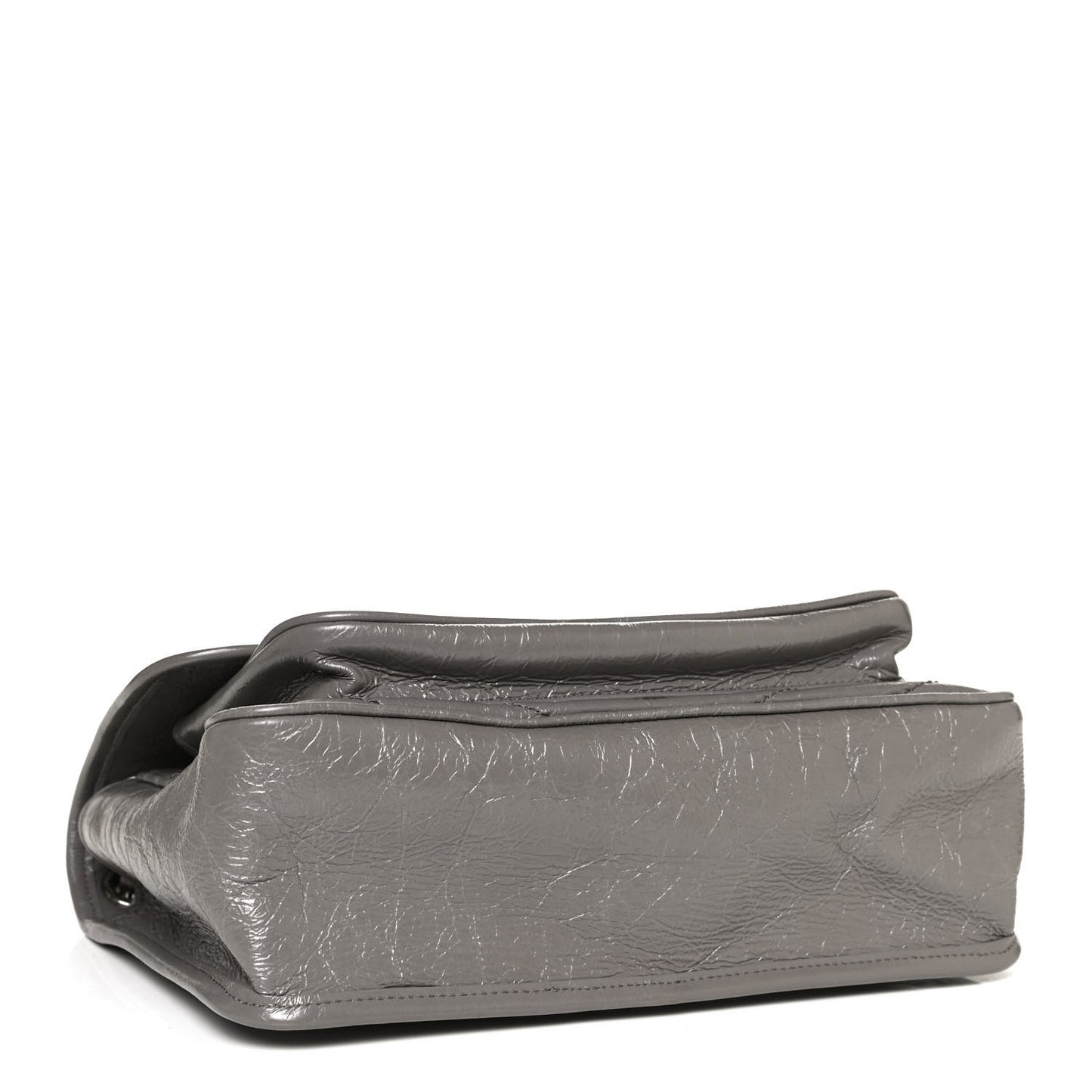 Crinkled Calfskin Matelasse Monogram Medium Niki Chain Satchel Fog