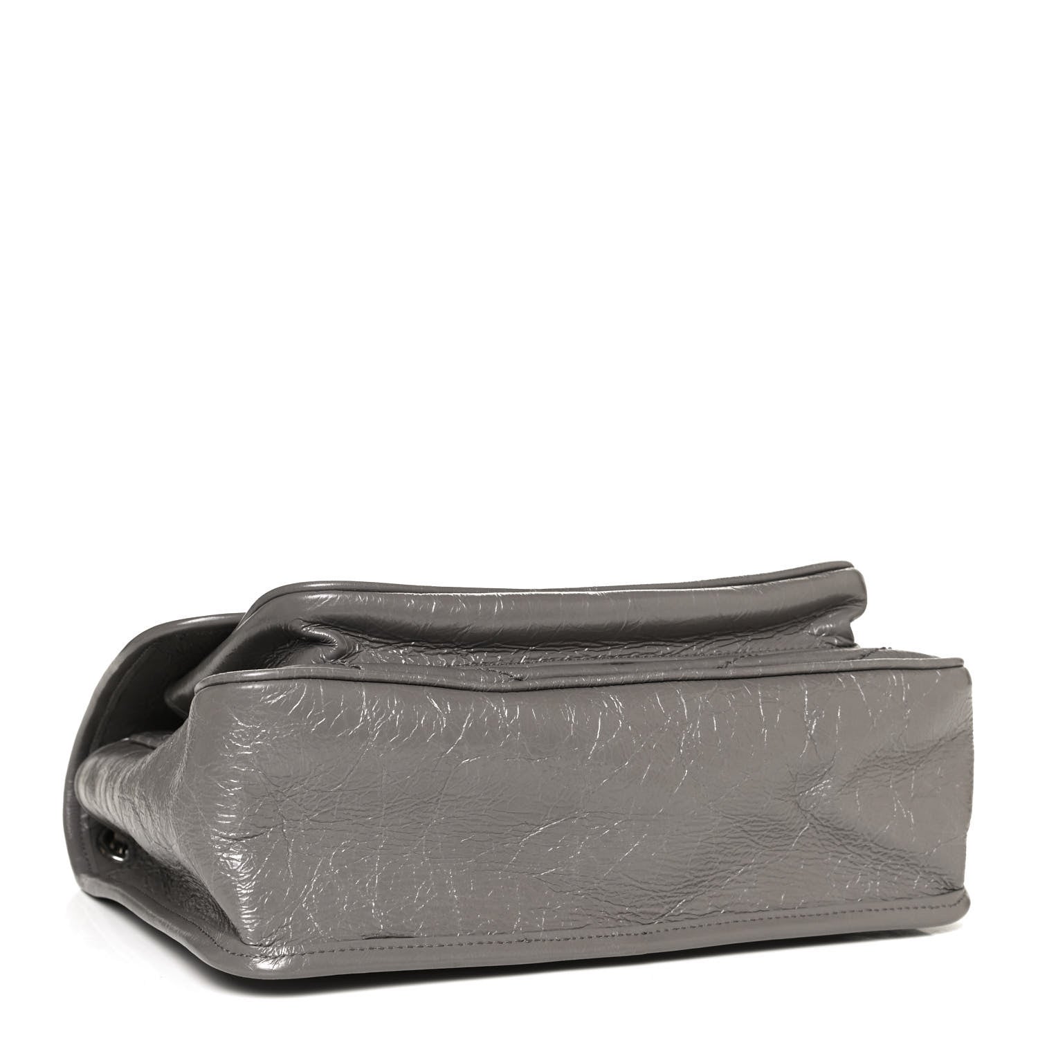 Saint Laurent Crinkled Calfskin Matelasse Monogram Medium Niki Chain Satchel Fog 4 of 14