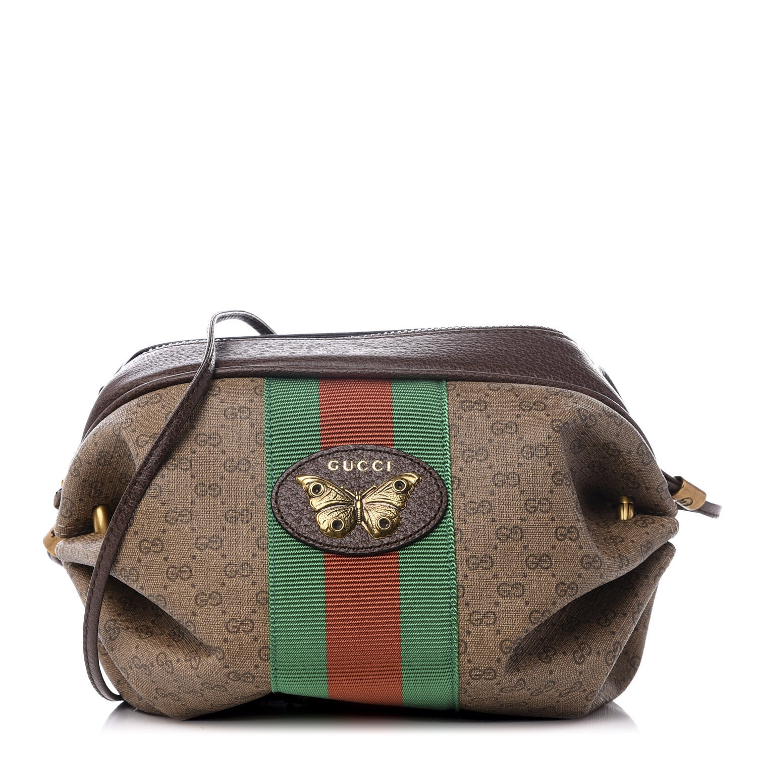 Gucci Mini Vintage GG Supreme Monogram Web Butterfly New Candy Crossbody Beige New Acero 1 of 7