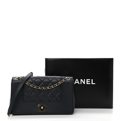 Chanel Sheepskin Quilted Vintage Mademoiselle Flap Navy 13 of 13