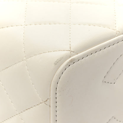 Chanel Lambskin Resin Quilted Vanity Case With Chain White 13 of 19