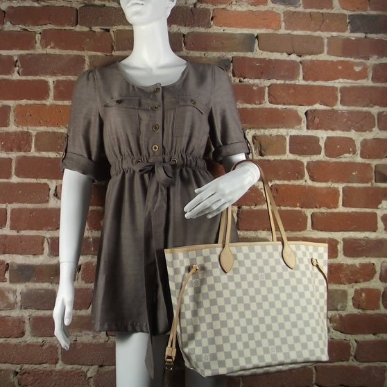 Louis Vuitton Damier Azur Neverfull MM 2 of 9