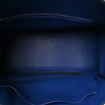 Hermes Togo Horseshoe Birkin 35 Bleu Electrique 5 of 14