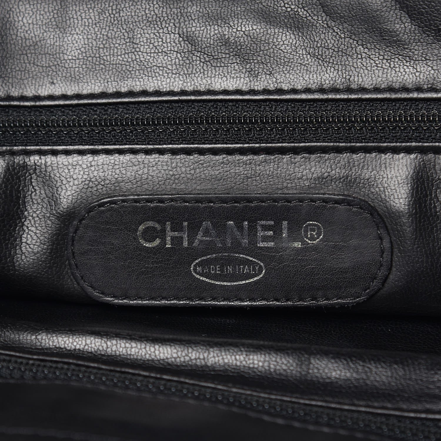 Chanel Calfskin Stitched XL Weekender Black 8 of 14