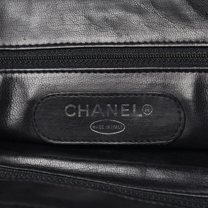 Chanel Calfskin Stitched XL Weekender Black 8 of 14