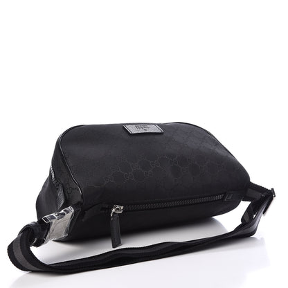 Gucci Nylon Monogram Fanny Pack Belt Bag Black 4 of 10