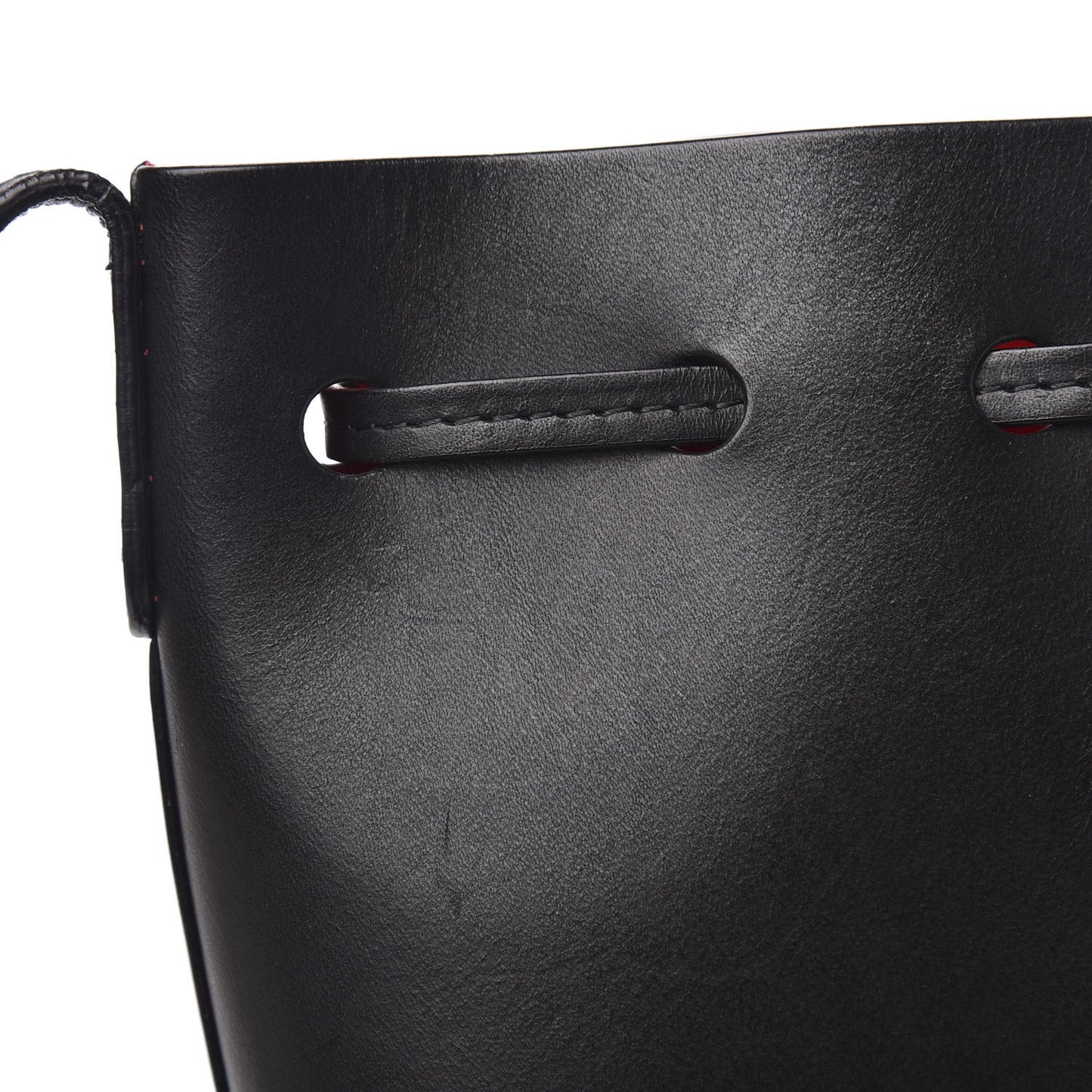 Calfskin Mini Mini Bucket Bag Black Flamma