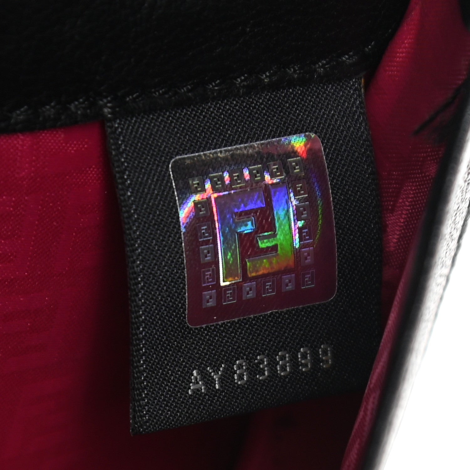 Fendi Nappa Logo Embossed Long Wallet On Chain Black 5 of 7