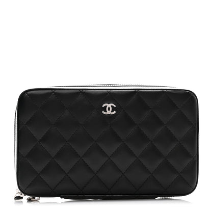 Chanel Lambskin Quilted Jewelry Case Black 1 of 16