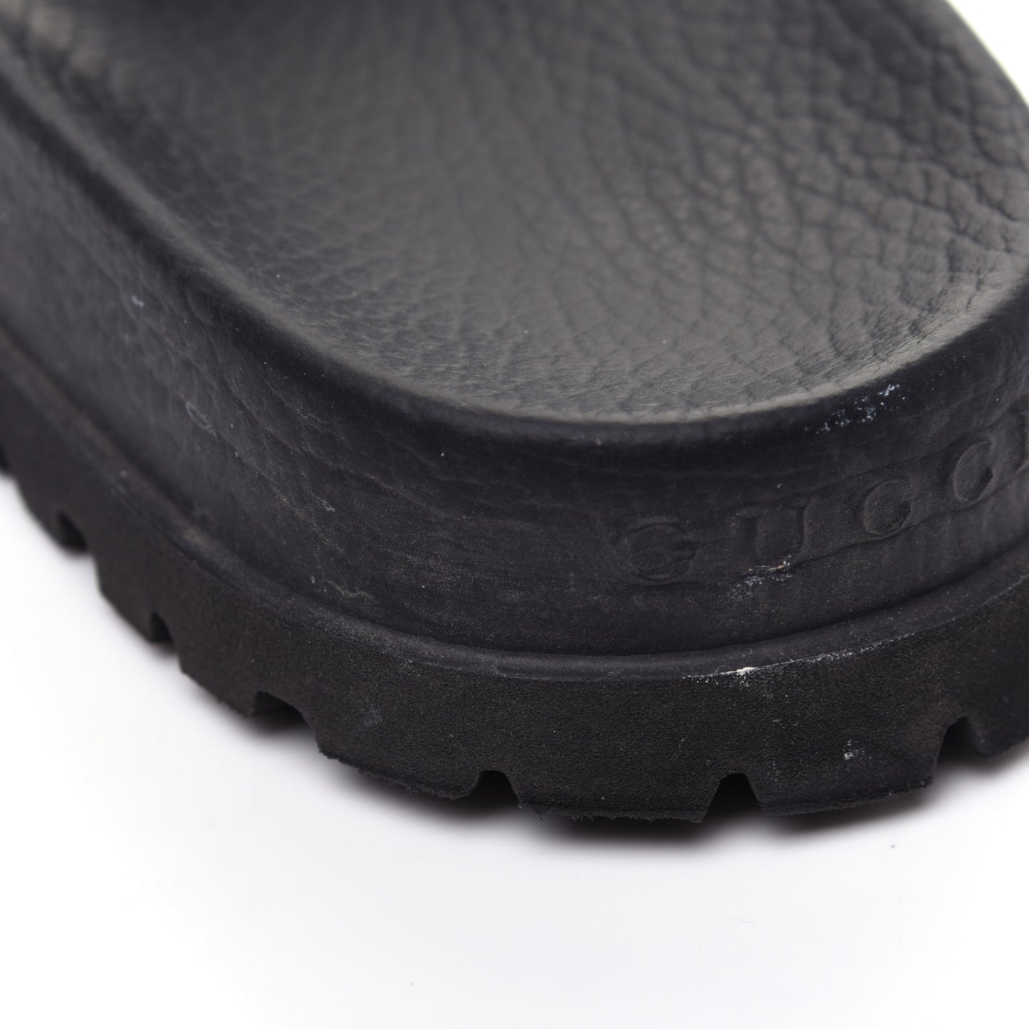 Rubber Web Mens Lug Sole Slide Sandals 9 Black Green Red