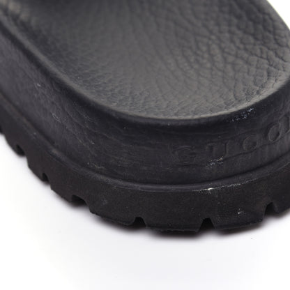 Gucci Rubber Web Mens Lug Sole Slide Sandals 9 Black Green Red 10 of 12
