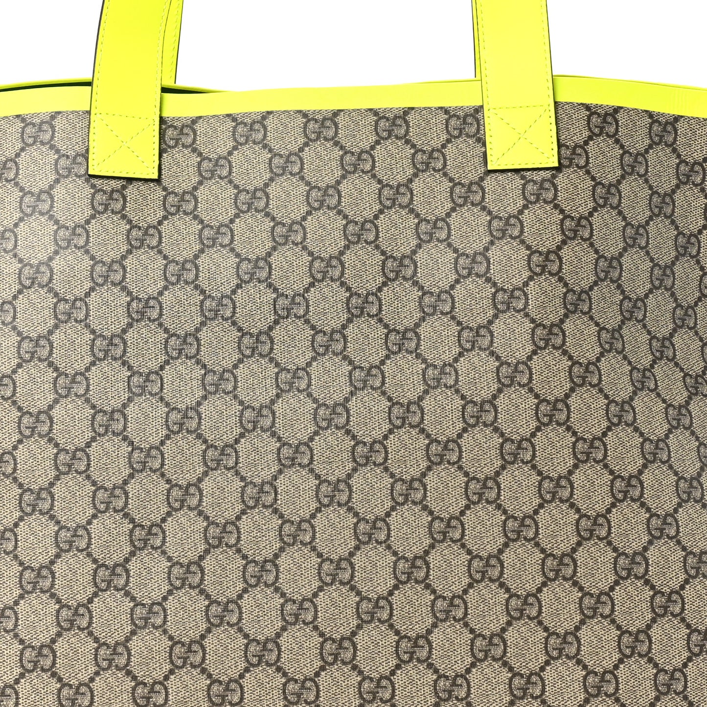 GG Supreme Monogram Totissima Shopping Tote Ebony Beige Yellow