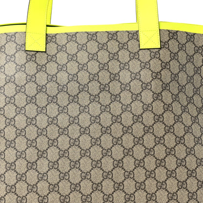 Gucci GG Supreme Monogram Totissima Shopping Tote Ebony Beige Yellow 8 of 10