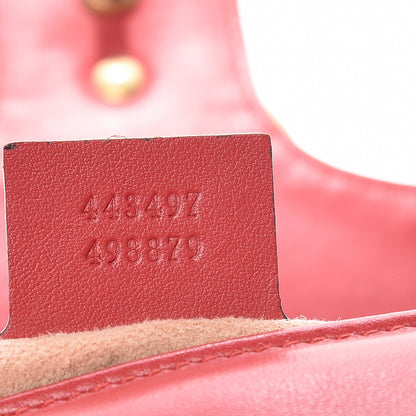Gucci Calfskin Matelasse Small GG Marmont Shoulder Bag Hibiscus Red 7 of 13