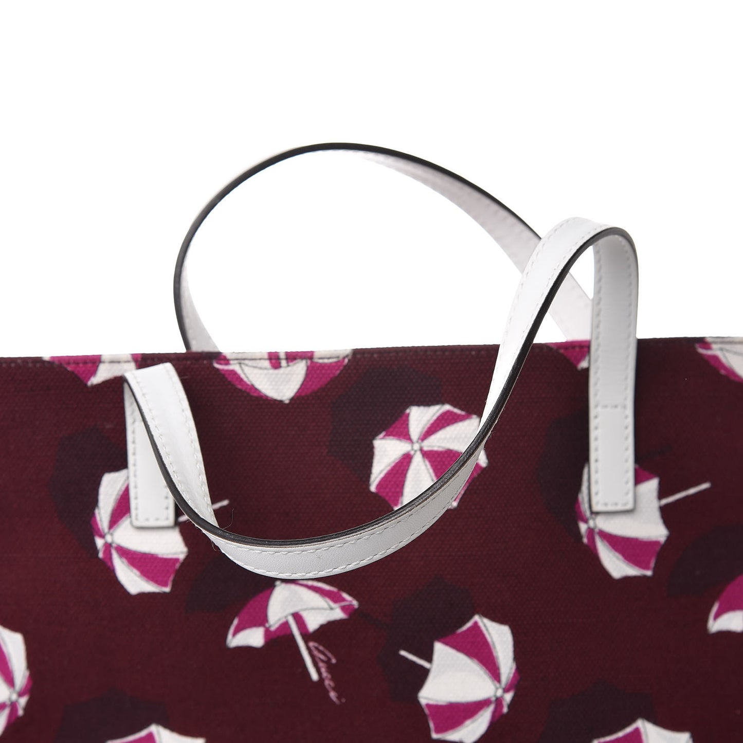 Canvas Medium Umbrella Tote Red