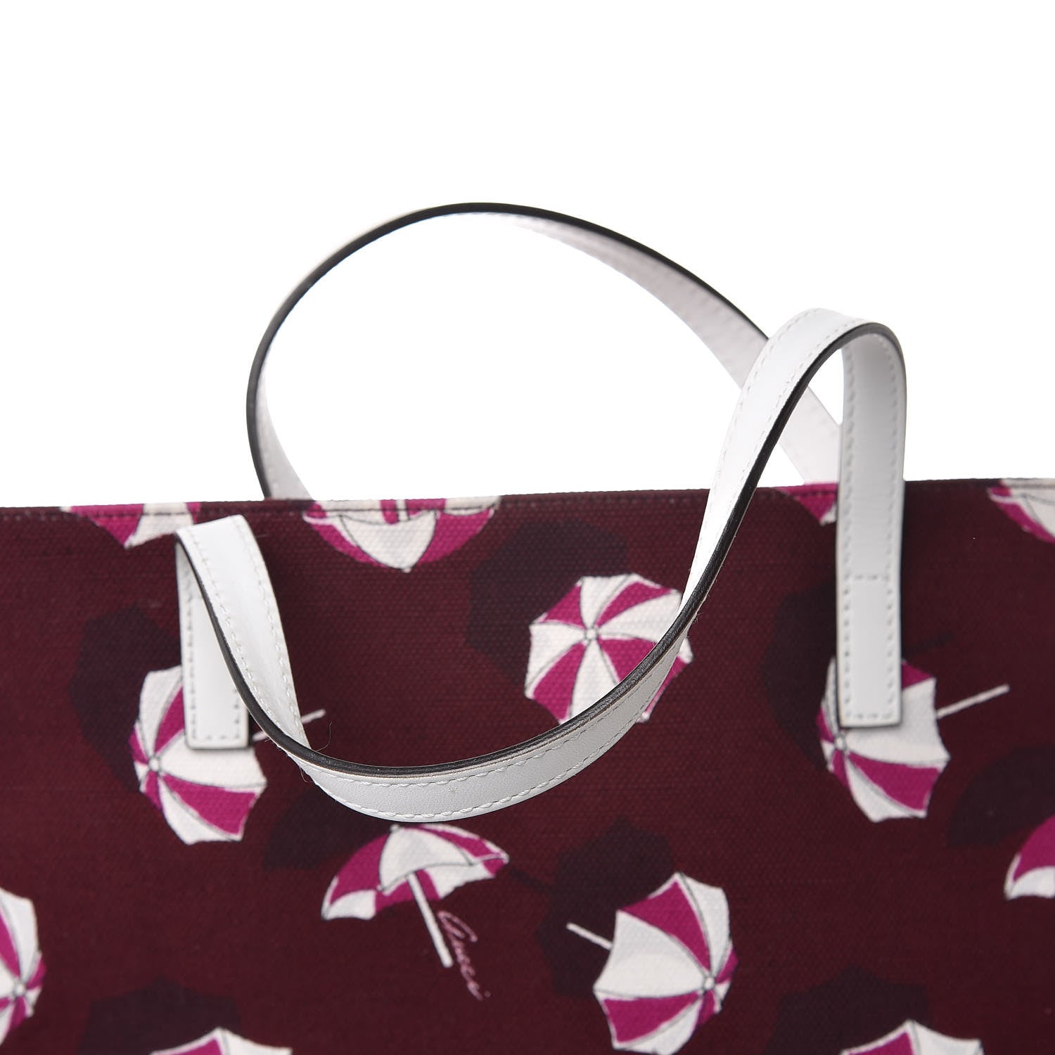 Gucci Canvas Medium Umbrella Tote Red 11 of 13