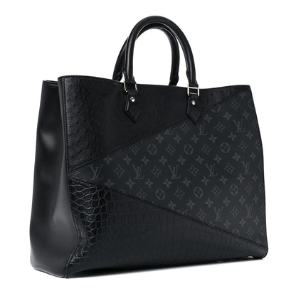 Louis Vuitton Ostrich Crocodile Monogram Eclipse Grand Sac 4 of 13