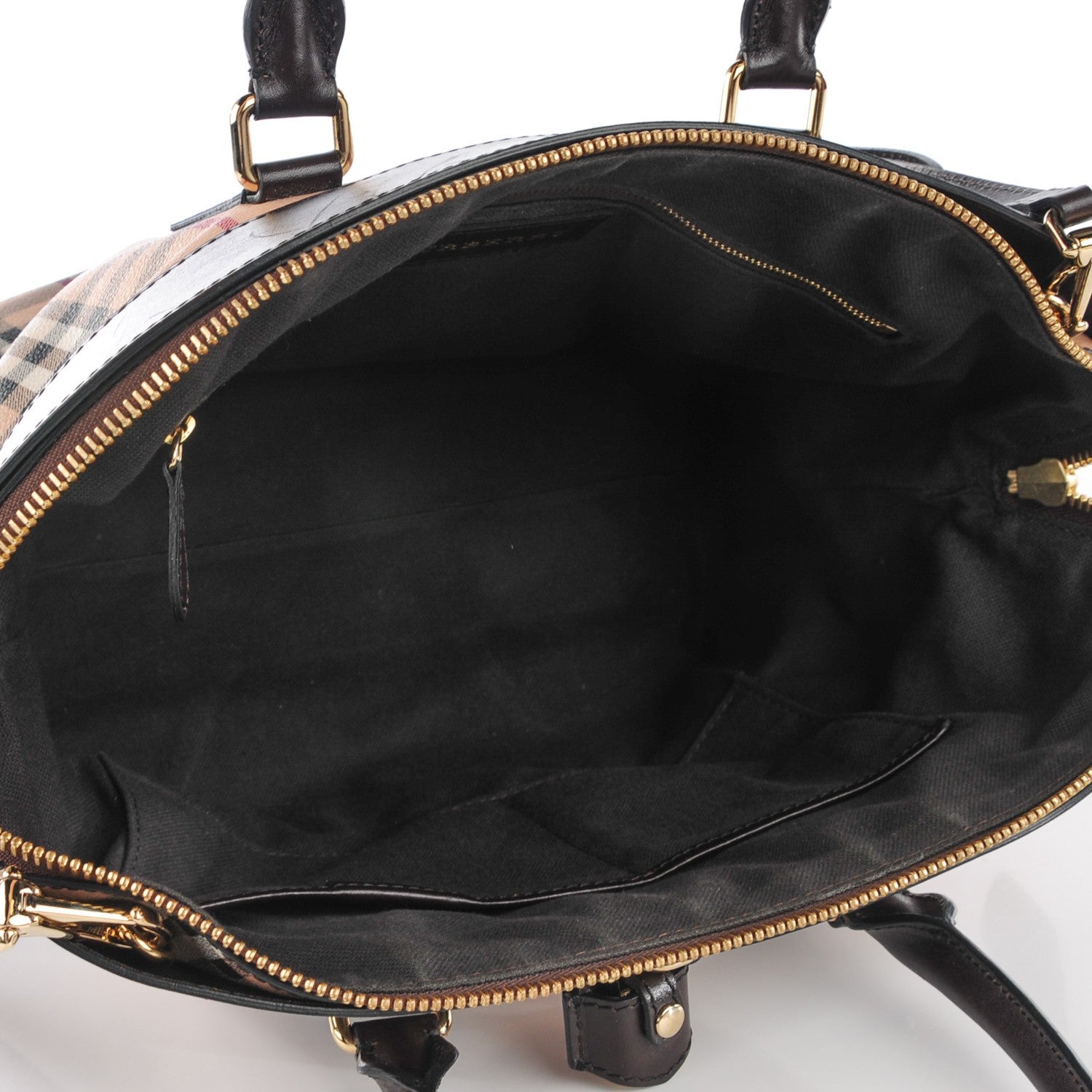 Burberry Haymarket Check Medium Primrose Tote Chocolate 5 of 7