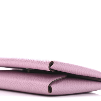 Hermes Epsom Calvi Duo Card Case Mauve Sylvestre 9 of 10