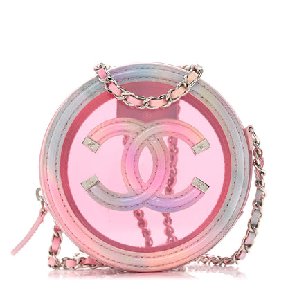 Chanel PVC Lambskin Filigree Round Clutch With Chain Pink 1 of 12