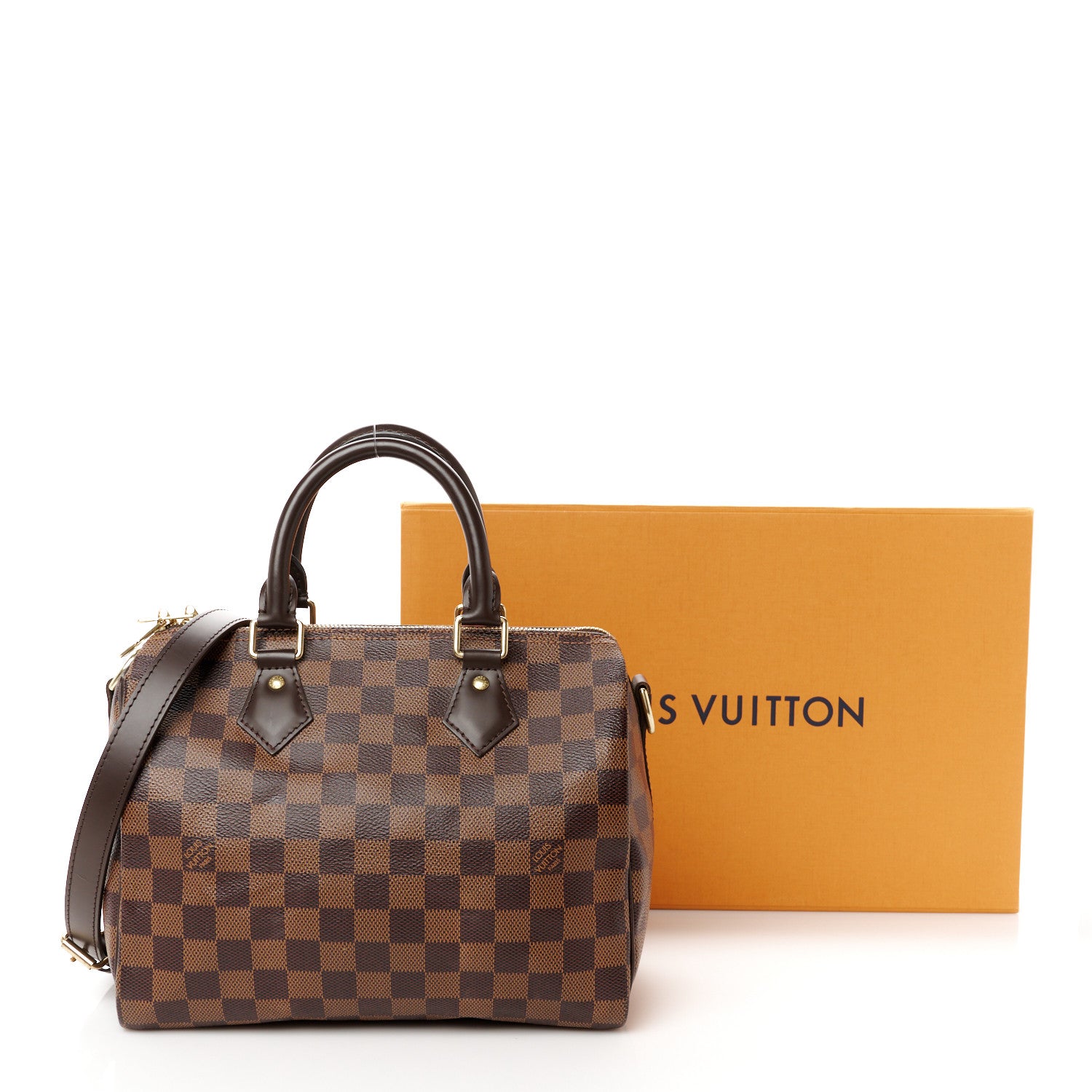 Louis Vuitton Damier Ebene Speedy Bandouliere 25 14 of 14