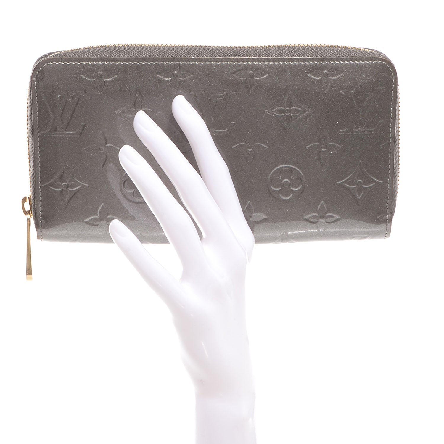 Louis Vuitton Vernis Zippy Wallet Gris Art Deco 2 of 7