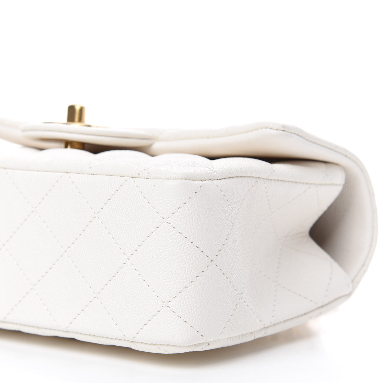 Chanel Caviar Quilted Mini Top Handle Rectangular Flap White 7 of 10