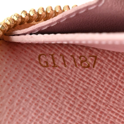 Louis Vuitton Damier Azur Clemence Wallet Rose Ballerine 7 of 7