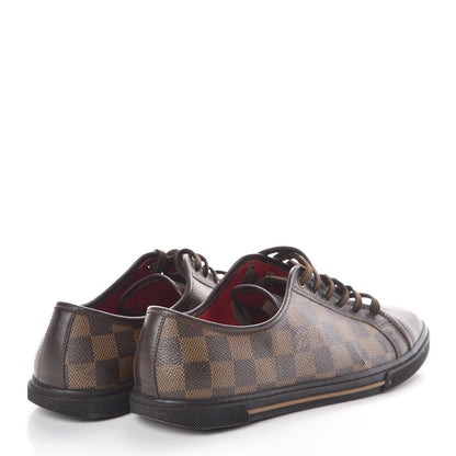 Louis Vuitton Calfskin Damier Ebene Punchy Sneakers 37.5 4 of 14