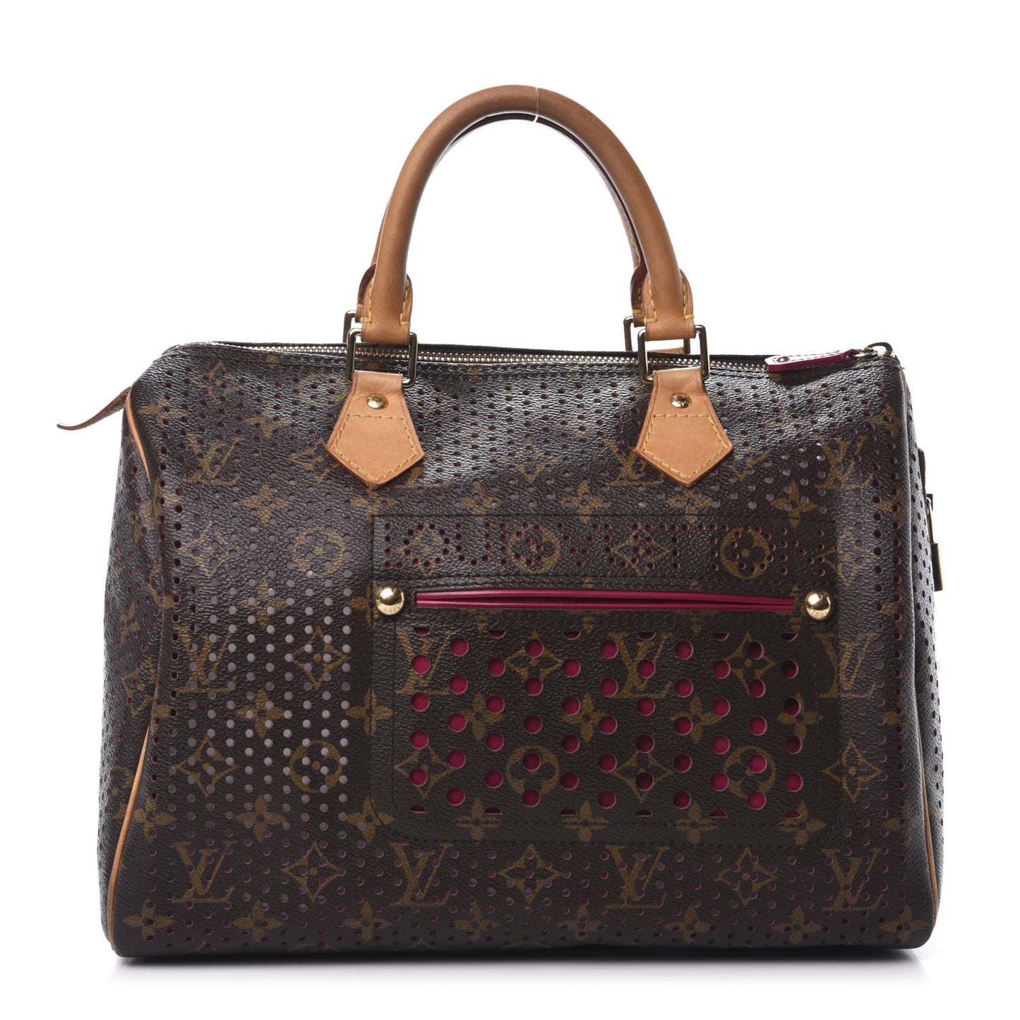 Monogram Perforated Speedy 30 Fuchsia